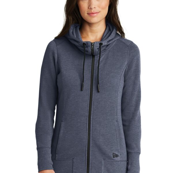 Women's Tri Blend Fleece Full Zip Hoodie Thumbnail