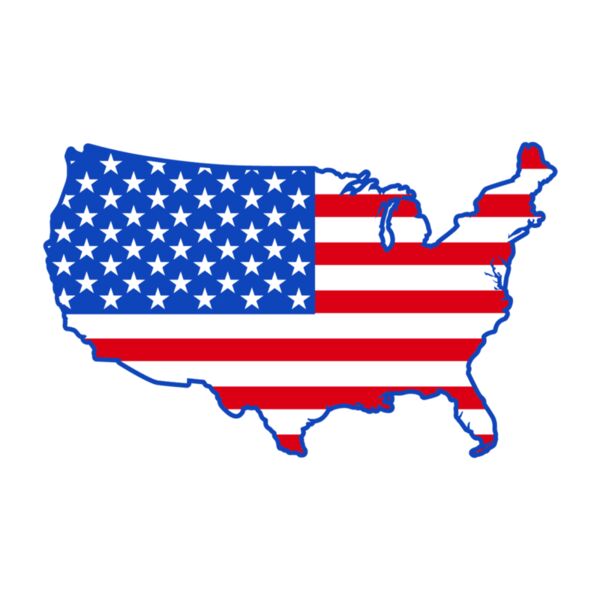 USA Map  Red   Royal  Thumbnail